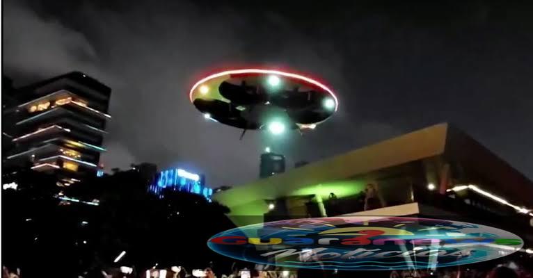 Homem cria disco voador e levanta voo na China