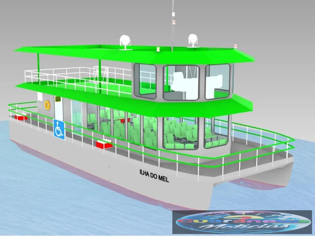 Veja como serão novos catamarãs que farão travessia no litoral do PR